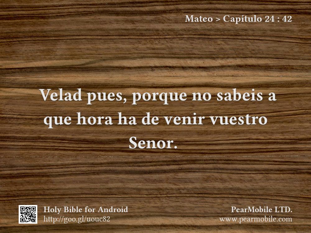 Mateo, Capítulo 24:42